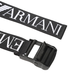 Pásek Emporio Armani Black/White Logo