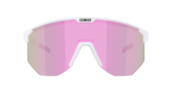 Sluneční brýle BLIZ Hero White Matt Frame/Brown with Pink Lenses