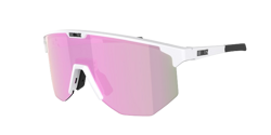 Sluneční brýle BLIZ Hero White Matt Frame/Brown with Pink Lenses