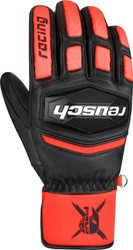 Lyžařské rukavice Reusch Worldcup Warrior Team Black/Fluo Red - 2024/25