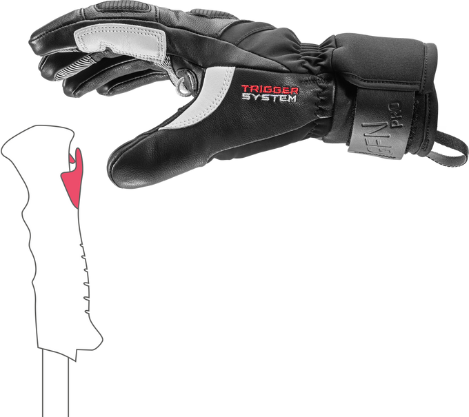 Lyžiarske rukavice LEKI Griffin Pro 3D Woman Black- 2025/26