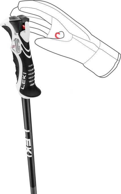 Zjazdové palice LEKI Bold Lite S Black/Red - 2025/26