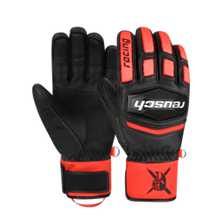 Lyžařské rukavice Reusch Worldcup Warrior Team Black/Fluo Red - 2024/25