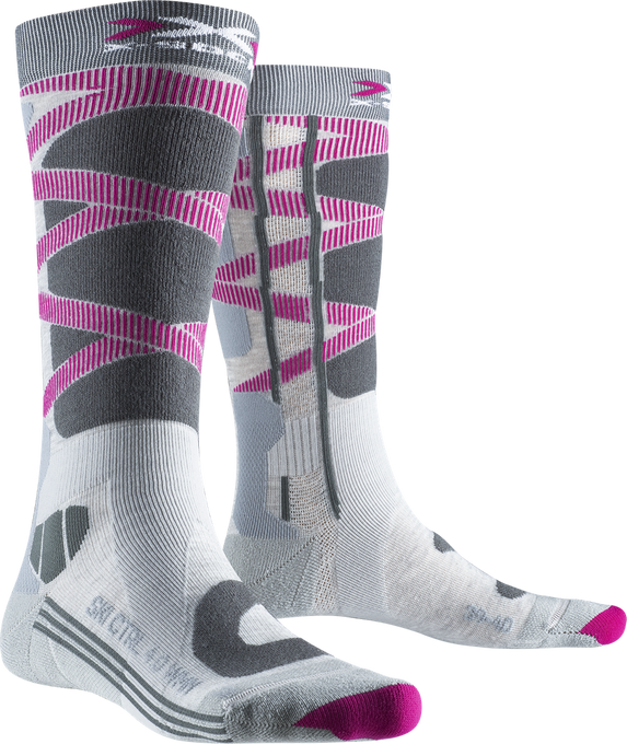 Lyžařské ponožky X-socks Ski Control 4.0 WMN Grey Melange/Charcoal - 2024/25
