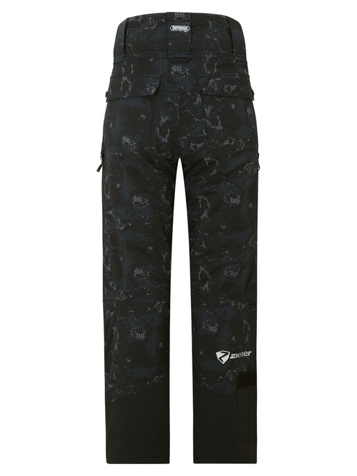 Lyžařské kalhoty Ziener RCE Coach Unisex Pants Black Foggy Print - 2024/25