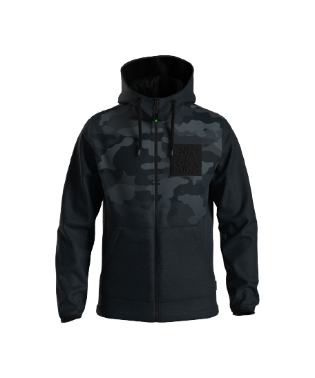 ENERGIAPURA Sweatshirt Full Zip With Hood Camouflag Dark Grey - 2023/24