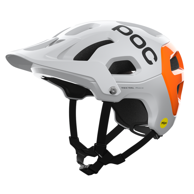 Cyklistická prilba POC Tectal Race MIPS NFC Hydrogen White/Fluorescent Orange AVIP