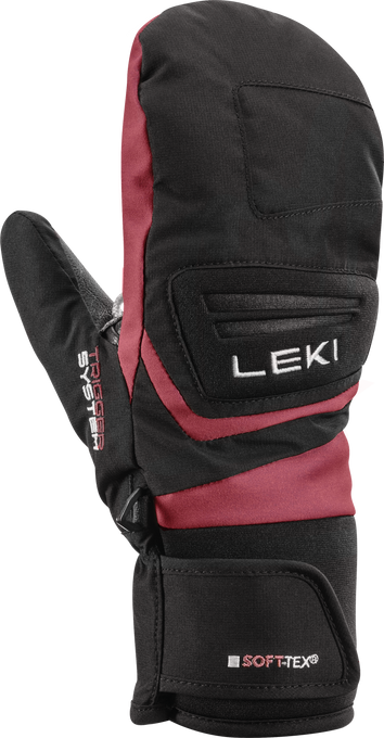 Lyžiarske rukavice LEKI Griffin 3D Mitt Junior Black/Rose - 2025/26