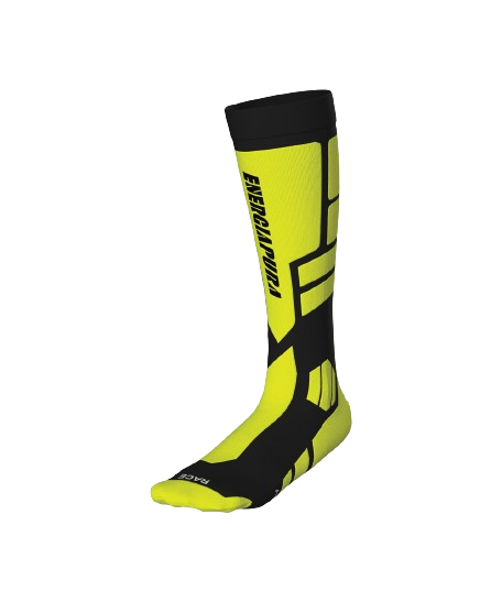 Lyžařské ponožky Energiapura PRO Socks Fluo Yellow/Black - 2024/25