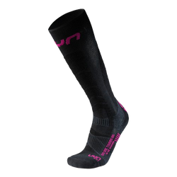 Lyžařské ponožky UYN Women Ski Touring One Bio Socks Black/Pink Yarrow - 2025/26