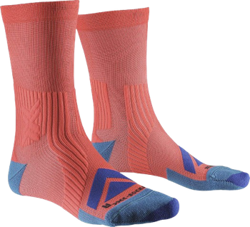 Cycling Socks X-SOCKS Bike Expert Crew Sunset/Twyce Blue - 2024