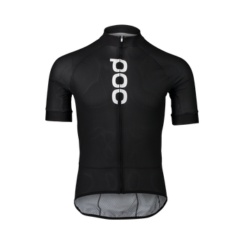 Cyklistický dres POC M's Essential Road Logo Jersey Uranium Black - 2022