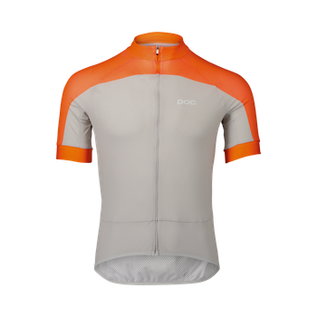 Cyklistický dres POC M's Essential Road Logo Jersey Zink Orange/Granite Grey - 2024