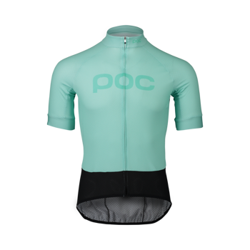 Cyklistický dres POC W'S ESSENTIAL ROAD LOGO JERSEY FLUORITE GREEN - 2021