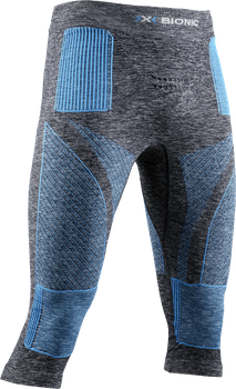 Funkčné nohavice X-bionic Energy Accumulator 4.0 Melange Pants 3/4 Men Dark Grey Melange/blue - 2023/24