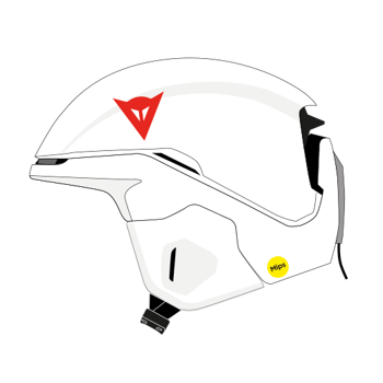 Lyžiarska helma Dainese Nucleo Mips Pure White/Red - 2023/24