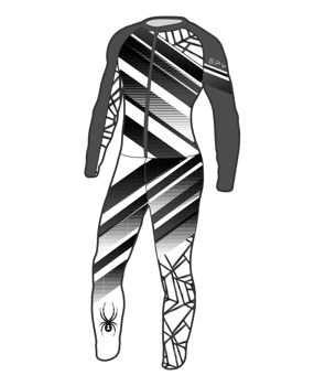 Lyžiarska kombinéza Spyder Nine Ninety Race Suit Black Stripe - 2023/24