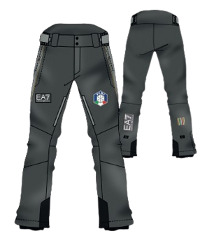 Lyžiarske nohavice Emporio Armani Fisi Ski Pant Dark Grey - 2024/25