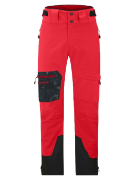 Lyžiarske nohavice Ziener Tewes Full-Zip Junior Teamwear Red Black Foggy - 2024/25