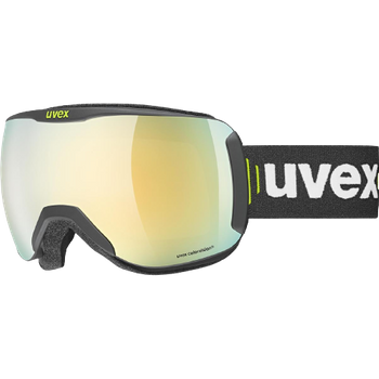 Lyžiarske okuliare Uvex Downhill 2100 CV Black Matt SL/Gold-Green - 2023/24
