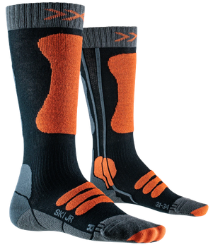 Lyžiarske ponožky X-Socks Ski Junior 4.0 Anthracite Melnage/X-Orange - 2023/24