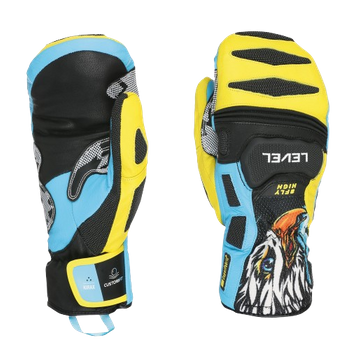 Lyžiarske rukavice Level SQ CF Mitt Yellow/Blue - 2024/25