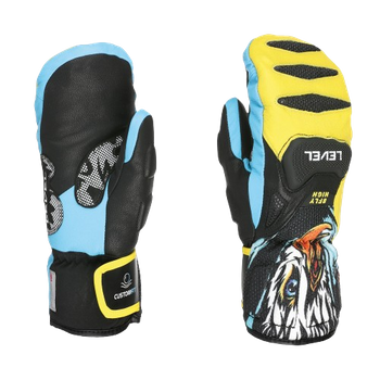 Lyžiarske rukavice Level SQ JR CF Mitt Yellow/Blue 2024/25