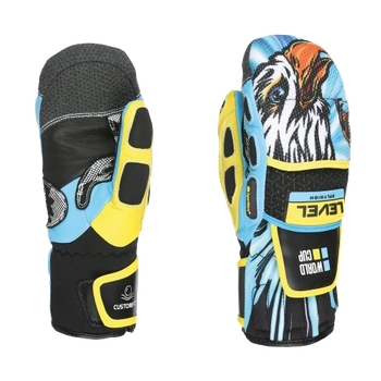 Lyžiarske rukavice Level Worldcup JR  CF Mitt Yellow/Blue 2024/25