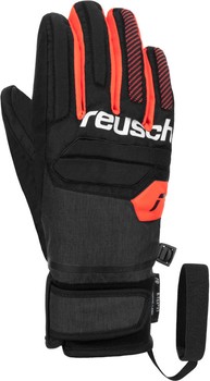 Lyžiarske rukavice REUSCH Warrior R-TEX XT Junior Black/White/Fluo Red - 2022/23