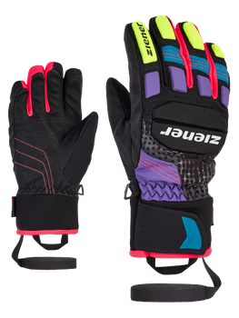 Lyžiarske rukavice Ziener Luro AS PR Junior glove junior multicolor print - 2023/24