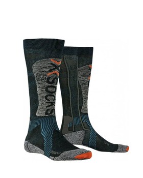 Skarpety X-Socks Ski Energizer LT 4.0 Petrol/Stone Grey Melange - 2023/24