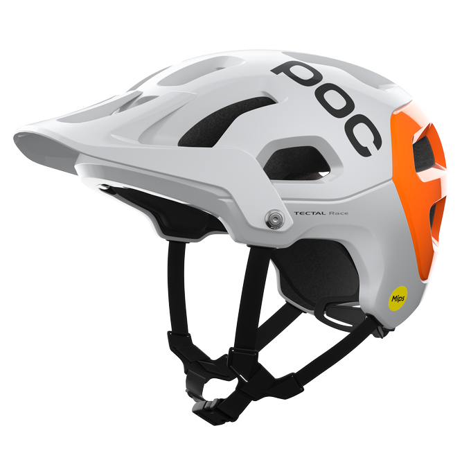 Cyklistická prilba POC Tectal Race MIPS NFC Hydrogen White/Fluorescent Orange AVIP