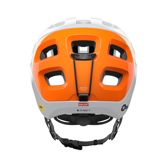 Cyklistická prilba POC Tectal Race MIPS NFC Hydrogen White/Fluorescent Orange AVIP