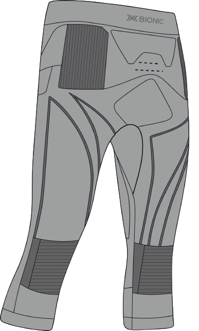 Funkčné nohavice X-bionic Energy Accumulator 4.0 Pants 3/4 Men Seal Grey/Light Grey - 2024/25