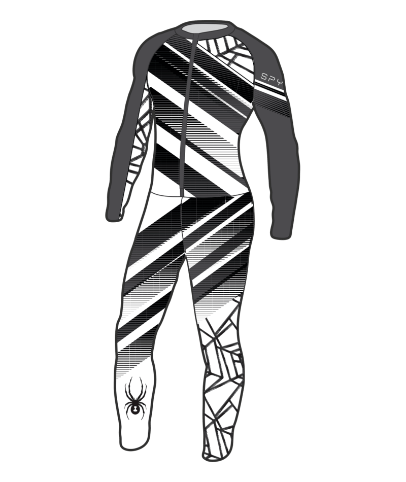 Lyžiarska kombinéza Spyder Nine Ninety Race Suit Black Stripe - 2023/24