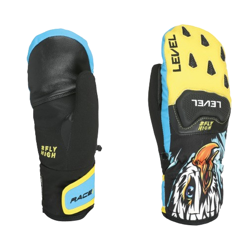 Lyžiarske rukavice Level Race JR Mitt Yellow-Blue - 2024/25