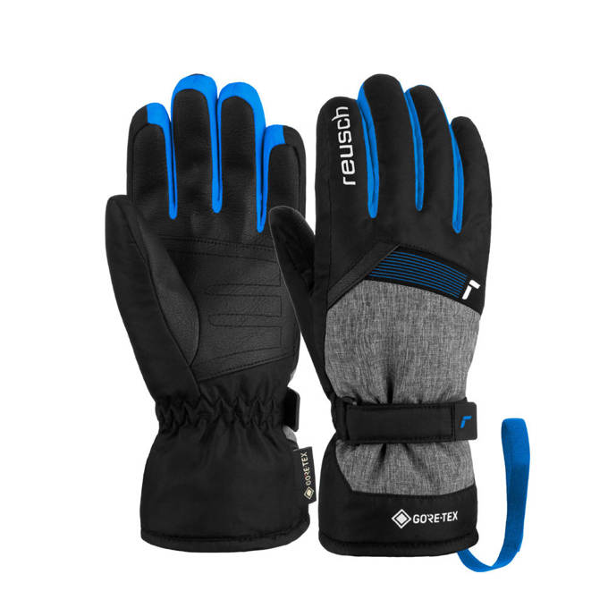 Lyžiarske rukavice REUSCH Flash GORE-TEX Junior Black/Black Melange/Brilliant Blue - 2022/23