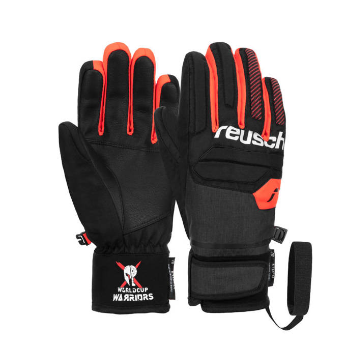 Lyžiarske rukavice REUSCH Warrior R-TEX XT Junior Black/White/Fluo Red - 2022/23