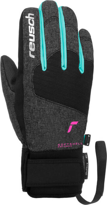 Lyžiarske rukavice Reusch Simon R-TEX XT Junior Black Melange/Bachelor Button/Knockout Pink - 2024/25