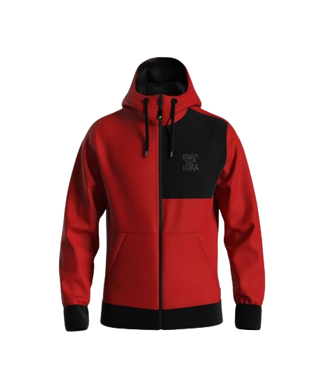 Mikina ENERGIAPURA Sweatshirt Full Zip With Hood Kopaonik Red - 2022/23