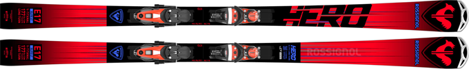 Zjazdové lyže Rossignol Hero Elite LT TI + Nx 12 Konect GW B80 Black Hot Red - 2023/24