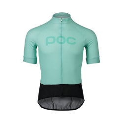 Cyklistický dres POC W'S ESSENTIAL ROAD LOGO JERSEY FLUORITE GREEN - 2021