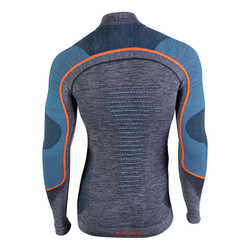 Funkčné tričko UYN Man Ambityon UW Shirt LG_SL Melange Turtleneck Black Melange/Atlantic/Orange Shiny - 2023/24