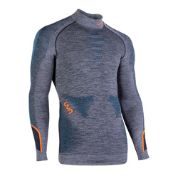 Funkčné tričko UYN Man Ambityon UW Shirt LG_SL Melange Turtleneck Black Melange/Atlantic/Orange Shiny - 2023/24