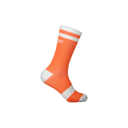 POC Lure MTB Sock Long Zink Orange/Hydrogen White - 2022